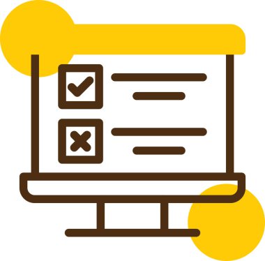 Kontrol listesi web simgesi basit tasarımı