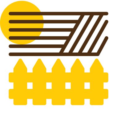 düz biçimli çit çiti simgesi