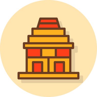 Bina. Web simgesi basit illüstrasyon