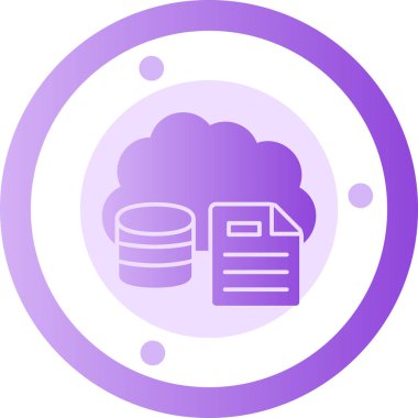 Bulut simgesinin vektör illüstrasyonu