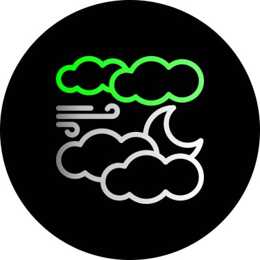 Bulut simgesi soyut arkaplan grubunda izole edildi