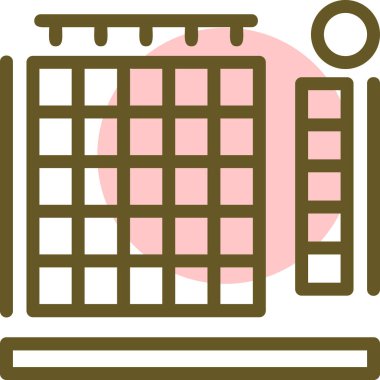 Takvim simgesi, vektör çizimi