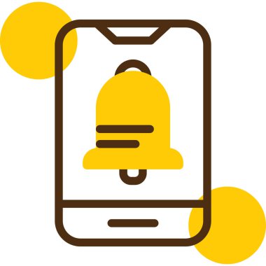 Mobil simgesi olan telefon, vektör illüstrasyonu