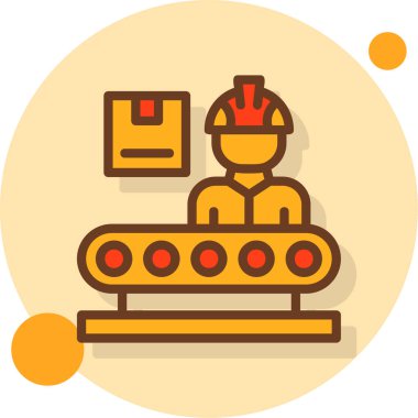 Takım elbiseli ve kasklı bir adamın vektör çizimi