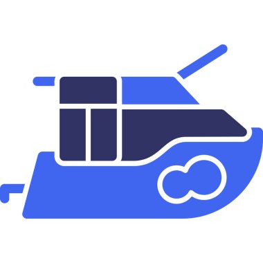 Gemi simgesi vektör illüstrasyonu