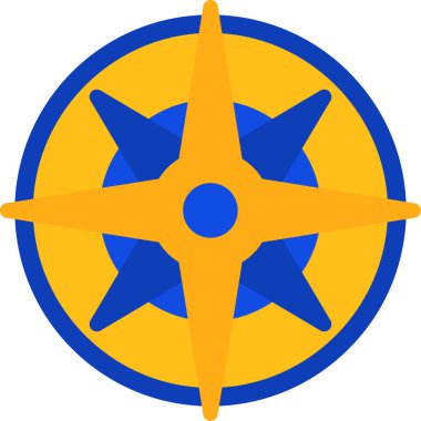 pusula simgesi, vektör illüstrasyonu