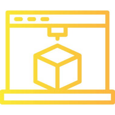 Bir kutu simgesinin vektör illüstrasyonu