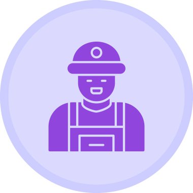 Çiftçi. Web simgesi basit illüstrasyon