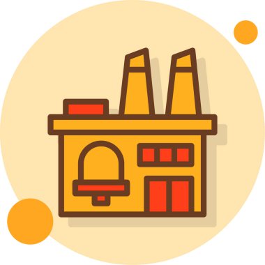 Bina. Web simgesi basit illüstrasyon