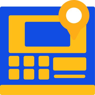 harita simgesi vektör illüstrasyonu