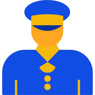 Polis simgesi, vektör illüstrasyonu basit tasarım