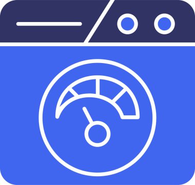 araba gösterge paneli simgesi, basit vektör illüstrasyonu