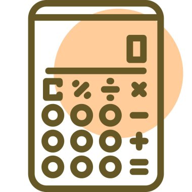 Hesap makinesi. Web simgesi basit illüstrasyon