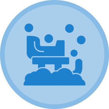 sandalye web simgesi, basit vektör illüstrasyonu