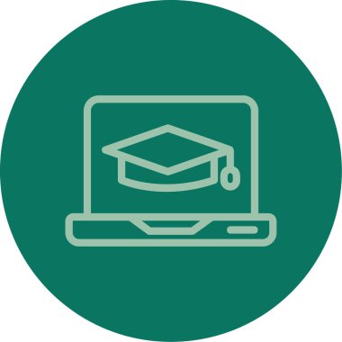 Dizüstü bilgisayar simgesinin vektör çizimi