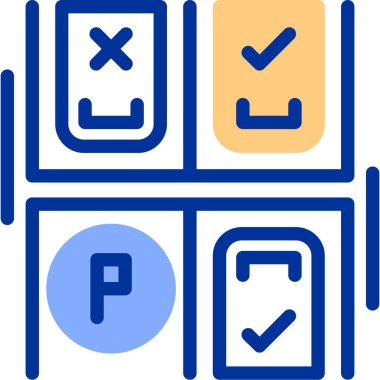 Kontrol listesi simgesi, vektör illüstrasyonu