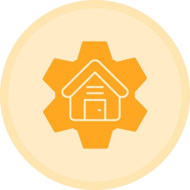 Ev. Web simgesi basit illüstrasyon