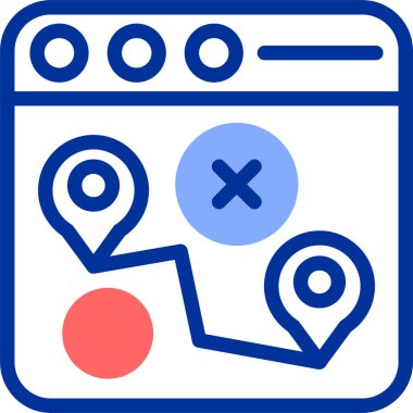 Harita konumu simgesi doldurulmuş dış hat biçimi