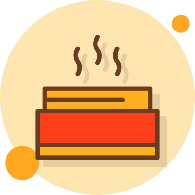 Kahve ikonu düz stil.