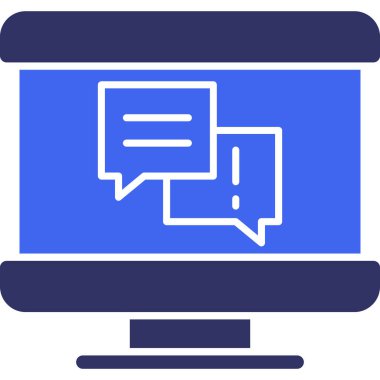 Sohbet simgesi vektör illüstrasyonu