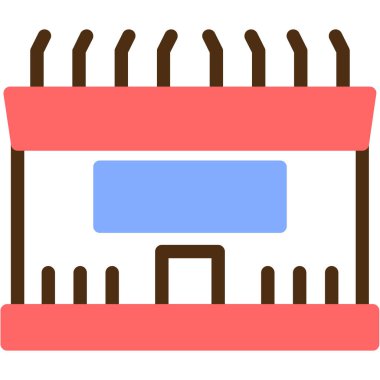 Bina inşaat simgesi düz biçimli