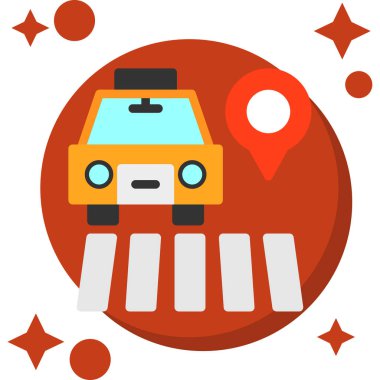 taksi simgesi vektör illüstrasyonu