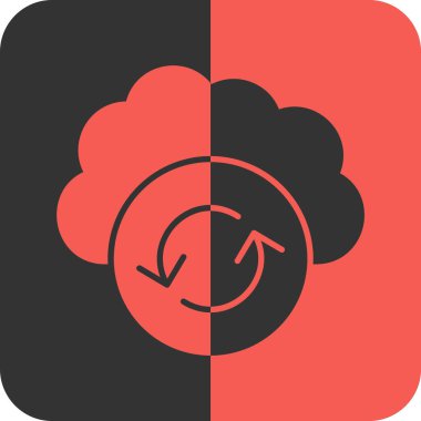 Bulut hava düzlüğü simgesi, vektör, illüstrasyon