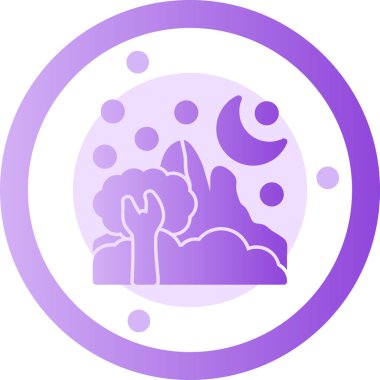 Gezegenin bir simgesinin vektör çizimi