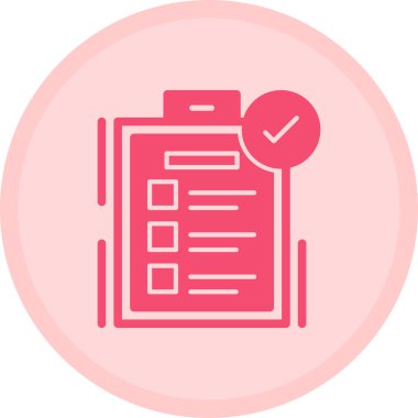 Kontrol listesi simgesi vektör illüstrasyonu