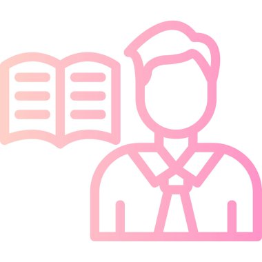 Öğrenci. Web simgesi basit illüstrasyon