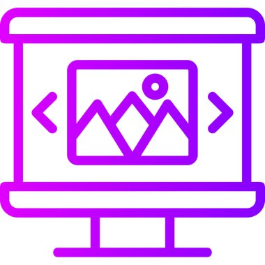 monitör simgesi, modern vektör illüstrasyon tasarımı