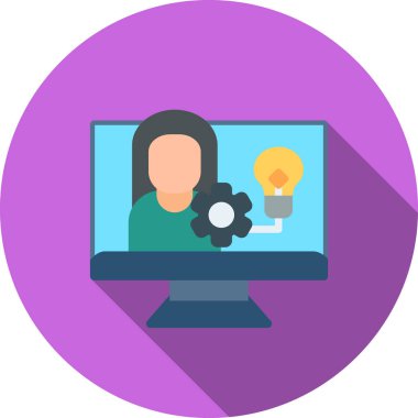 Bilgisayar. Web simgesi basit illüstrasyon