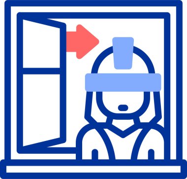 Teslimatçı. Basit illüstrasyon