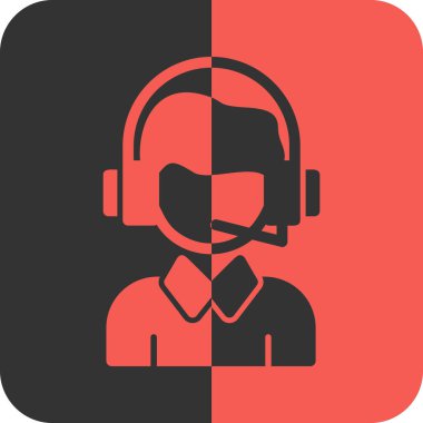 Operatör düz simge, vektör illüstrasyonu