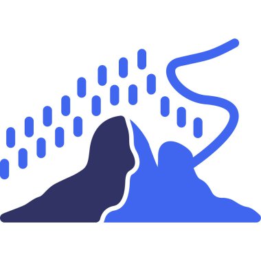 Dağ manzarası. Web simgesi