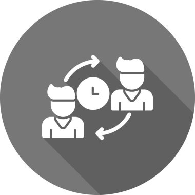 İş yönetimi, zaman simgesi. iş simgesi vektör illüstrasyonu