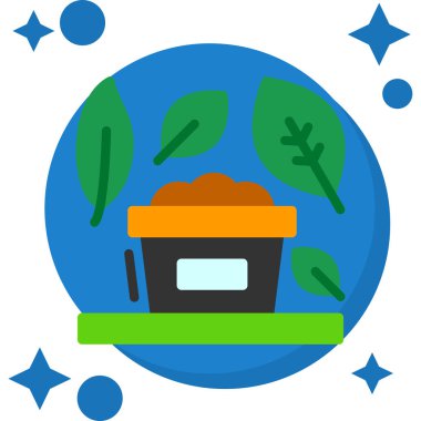 Sepet bahçesi simgesi vektörü