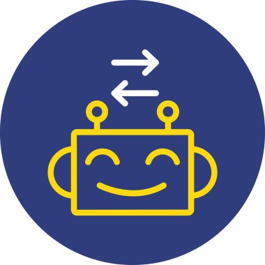 Şirin bir çizgi film robotunun vektör çizimi