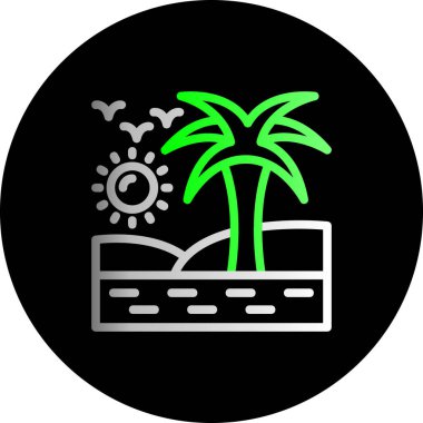 vektör palmiye ağaçları ico