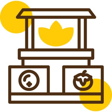 Yemek. Web simgesi basit illüstrasyon