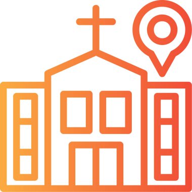 kilise simgesi vektör illüstrasyonu