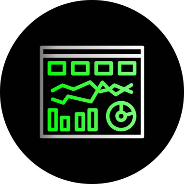 Veri Analytics simgesi, vektör çizim