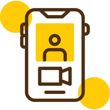 Cep telefonu. Web simgesi basit illüstrasyon