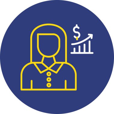 vektör iş kadını simgesi