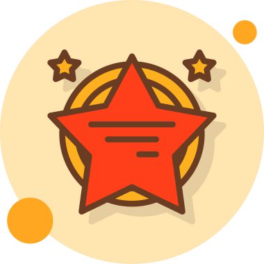 Kurdeleli bir yıldızın vektör simgesi