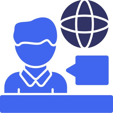 Küre. Web simgesi basit illüstrasyon