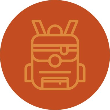 Sırt çantası simge vektör çizim