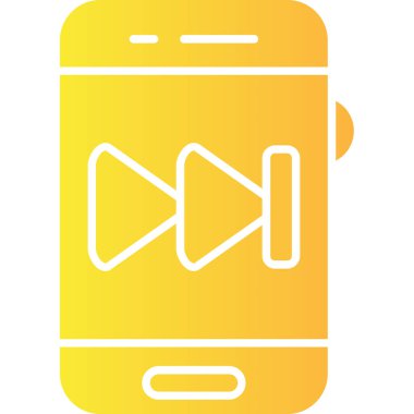 Müzik simgesi vektör illüstrasyonlu akıllı telefon
