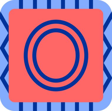 Mavi ve beyaz bir ikonun vektör illüstrasyonu