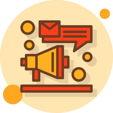 Pazarlama reklam ikonu - taslak biçimi